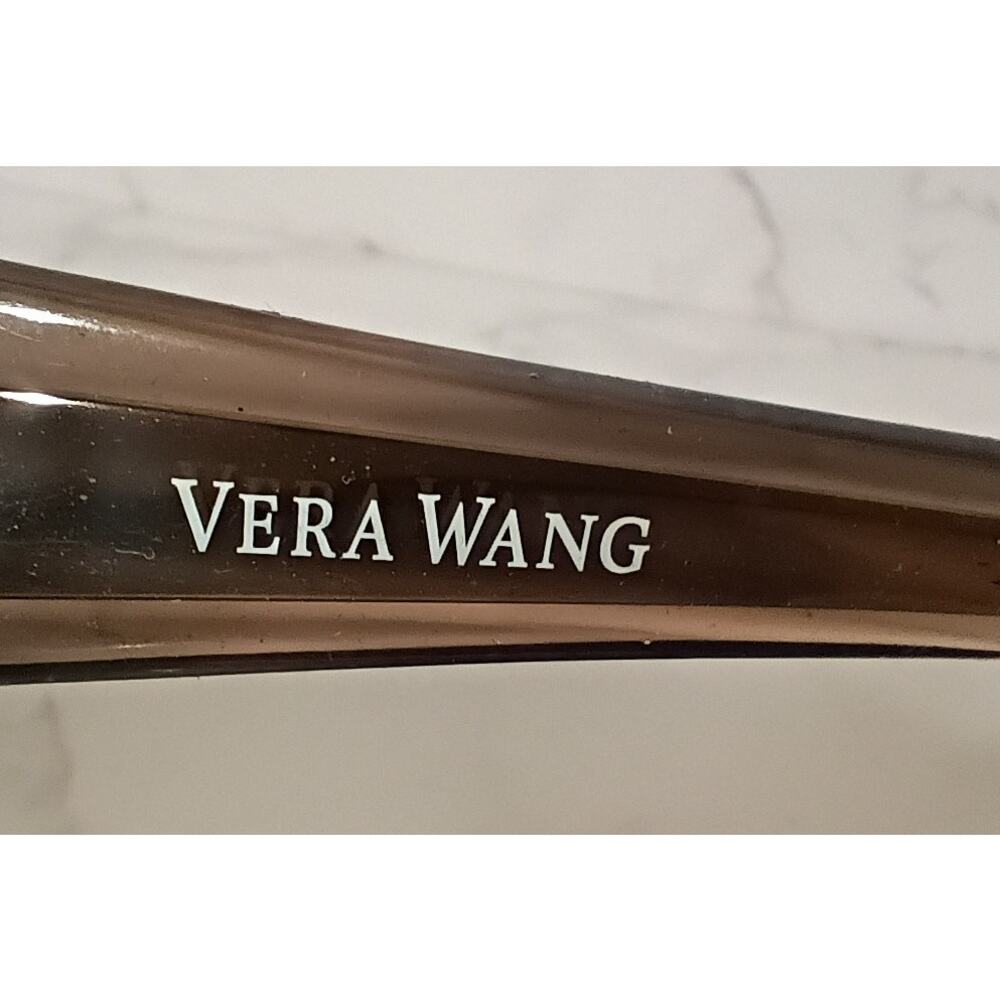 VERA WANG Zoya Glossy Black with Gold Logo Arm Sunglasses - NWT - Picture 6 of 7